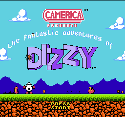 Fantastic Adventures of Dizzy title screen for NES